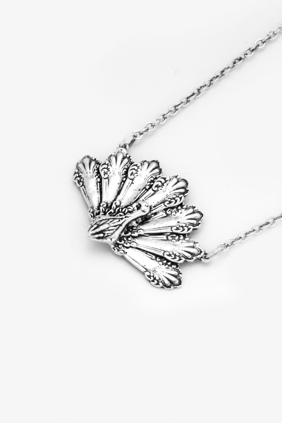 Peacock Sterling  Silver Necklace - Silver Spoon Jewelry