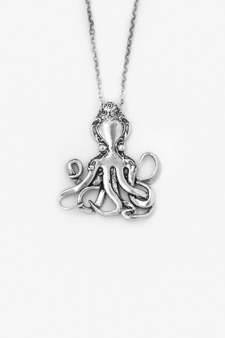 Octopus Sterling Silver Necklace - Silver Spoon Jewelry
