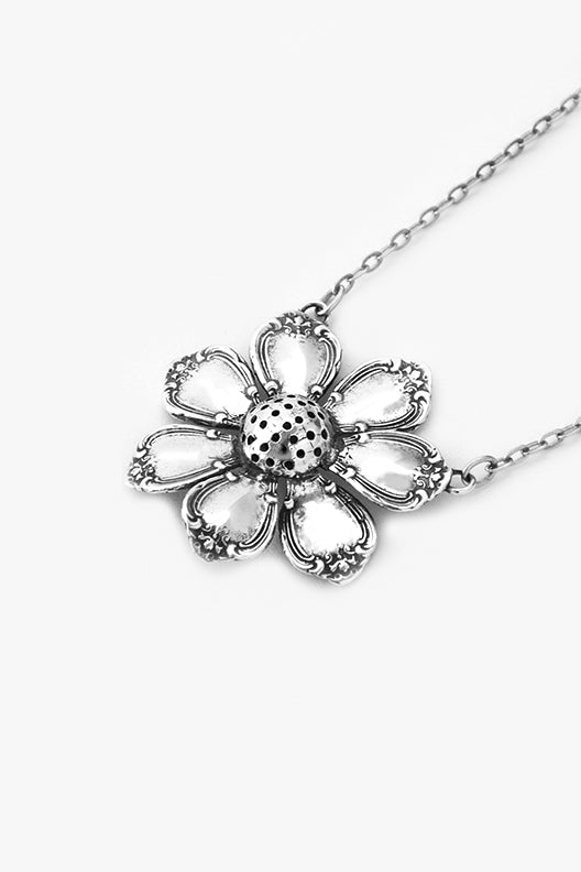 Madeline Flower Sterling Silver Necklace - Silver Spoon Jewelry