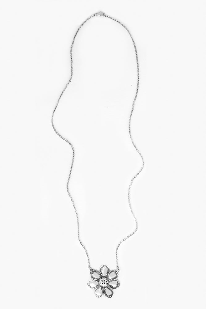 Madeline Flower Sterling Silver Necklace - Silver Spoon Jewelry