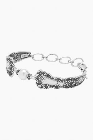 Lady Helen Sterling Silver Crystal Pearl Bracelet