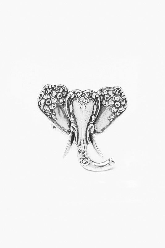 Elephant Sterling Silver Spoon Ring - Silver Spoon Jewelry