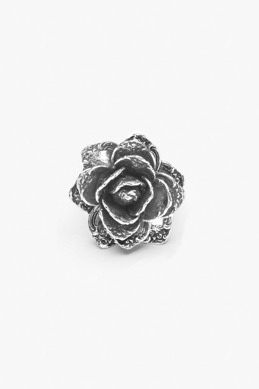 Rose Flower Spoon Ring - Silver Spoon Jewelry