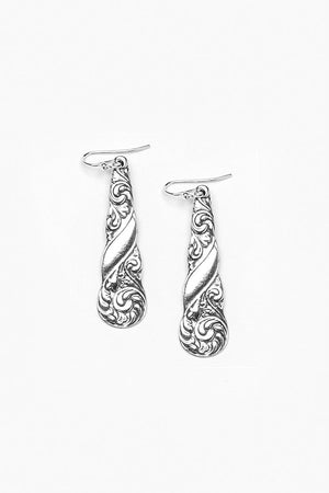 Gloria Sterling Silver Drop Earring - Silver Spoon Jewelry