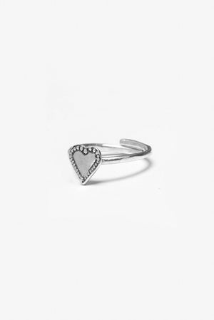 Monterey Heart Sterling Ring - Silver Spoon Jewelry