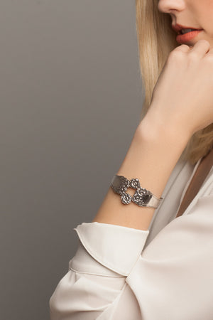 Florentine Cuff Bracelet - Silver Spoon Jewelry