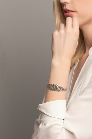 Sunflower Cuff Bracelet - Silver Spoon Jewelry