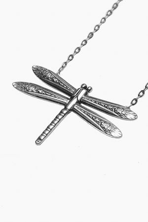 Dragonfly Sterling Silver Pendant Necklace