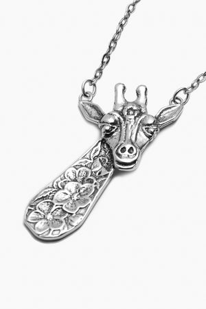 Giraffe Sterling Silver Necklace