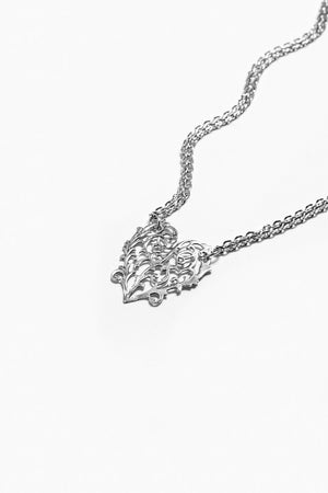 Alicia Heart Necklace - Silver Spoon Jewelry