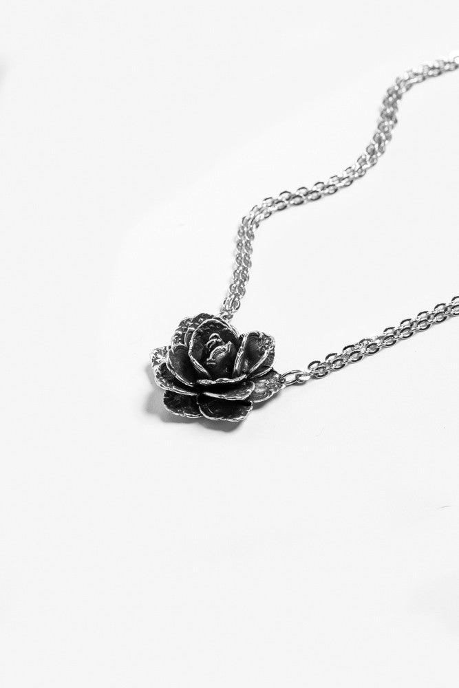 Rose Tendril Pendant - Silver - Marty Magic Store