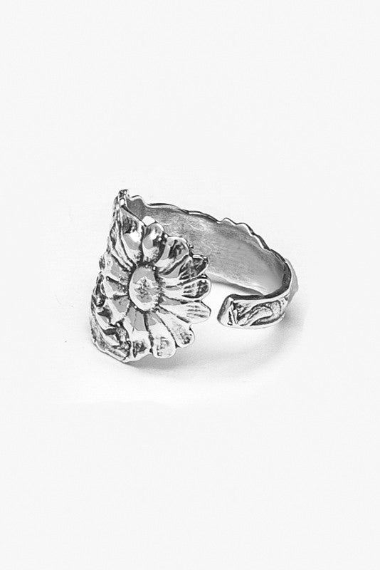 Sunflower Spoon Ring - Silver Spoon Jewelry